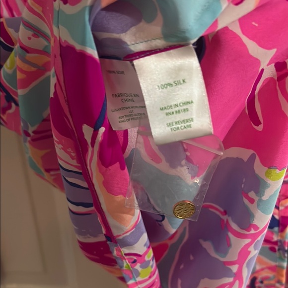 Lilly Pulitzer Silk Floral Blouse - Picture 8 of 8